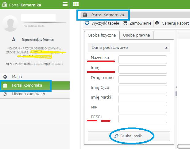 1 PORTAL KOMORNIKA W Starostwie Powiatu Warszawskiego Zachodniego uruchomiony został Portal Komornika przeznaczony do wyszukiwania informacji o podmiotach ujawnionych w ewidencji gruntów i budynków