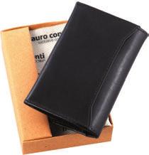 płaskie, 1 zewnętrzna Mauro Conti leather business card