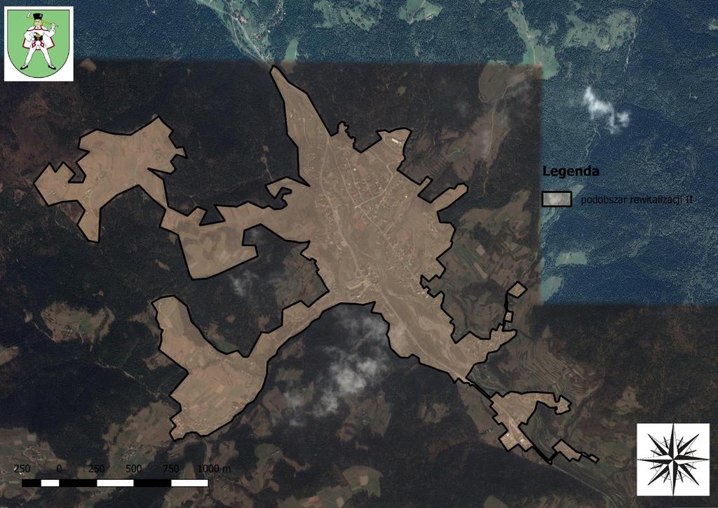 Mapa 3 Granice wyznaczonego podobszaru rewitalizacji II na terenie