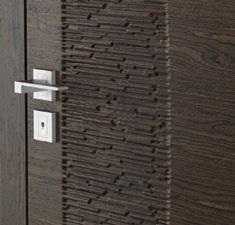 The core of the door leaf perforated chipboard reinforced with an internal plywood muntin (applies to 1-6 models) Models 7, 8, 9 have perforated chipboard (without extra charge).