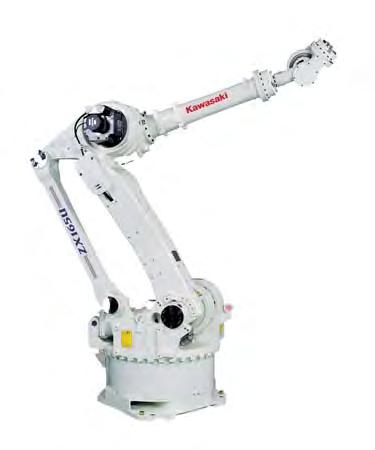 Roboty Kawasaki Kawasaki Seria ZX i ZT duża przestrzeń robocza dzięki dużemu zasięgowi oraz małym martwym strefom konstrukcja przystosowana do przenoszenia dużych obciążeń z dużymi prędkościami kiść