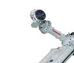 Roboty Kawasaki Kawasaki Seria MX, MT i MG kompaktowa budowa ramienia robota, który może przenosić ładunki do 1500 kg stosunkowo mała podstawa pozwala ograniczyć przestrzeń zajmowaną przez robota