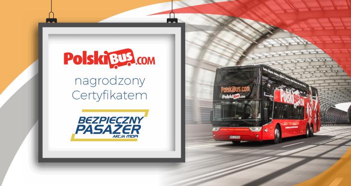 Certyfikat został przyznany za szczególną dbałość o bezpieczeństwo pasażera, od momentu przyjęcia od niego bagażu na przystanku początkowym aż do zakończenia podróży.