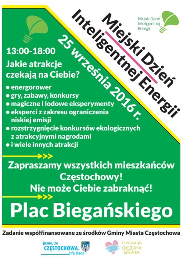 Wydarzenie reklamował plakat zamieszczony poniżej. Podczas festynu mieszkańcy Częstochowy mieli możliwość porozmawiania z ekspertami z zakresu ograniczenia niskiej emisji i ochrony środowiska.