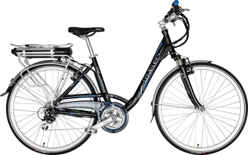 LOVELEC ATRIA Kompleksowo wyposażony trekingowy rower elektryczny z kołami o średnicy 28 cali.