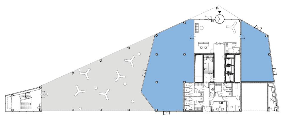 Budynek G wyróżnia się oryginalną kompozycją przestrzenną. Jest funkcjonalny i może stanowić doskonałą propozycję szytej na miarę przestrzeni dla jednego najemcy.