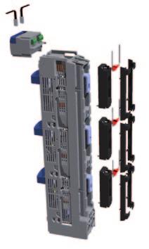 That terminal block receives the electronic card (SBT), in charge of converting the analogic signal into a digital one.