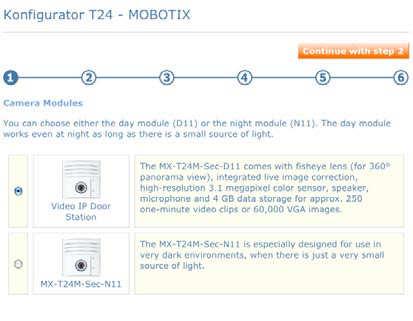 14 4. Konfigurator T24MX Zapraszamy do zapoznania się z nowym konfiguratorem internetowym T24MX MOBOTIX (zrzuty ekranu poniżej).
