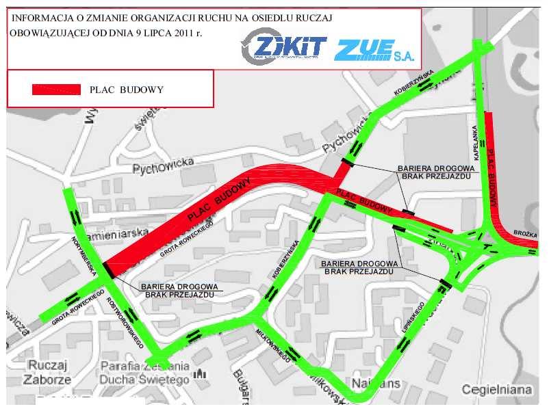 UTRUDNIENIA Od lutego br. na Ruczaju trwa budowa linii tramwajowej. Z tego powodu zamknięty jest fragment ulicy Grota-Roweckiego, Kobierzyńskiej oraz Brożka.