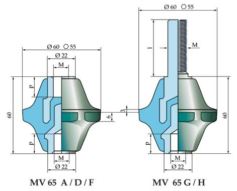 MV 65 MV 261 Technologia wytwarzania: prasowanie Manufacturing process : compression molding Technologia wytwarzania: prasowanie Manufacturing process : compression molding Wkładka: stal ulepszana