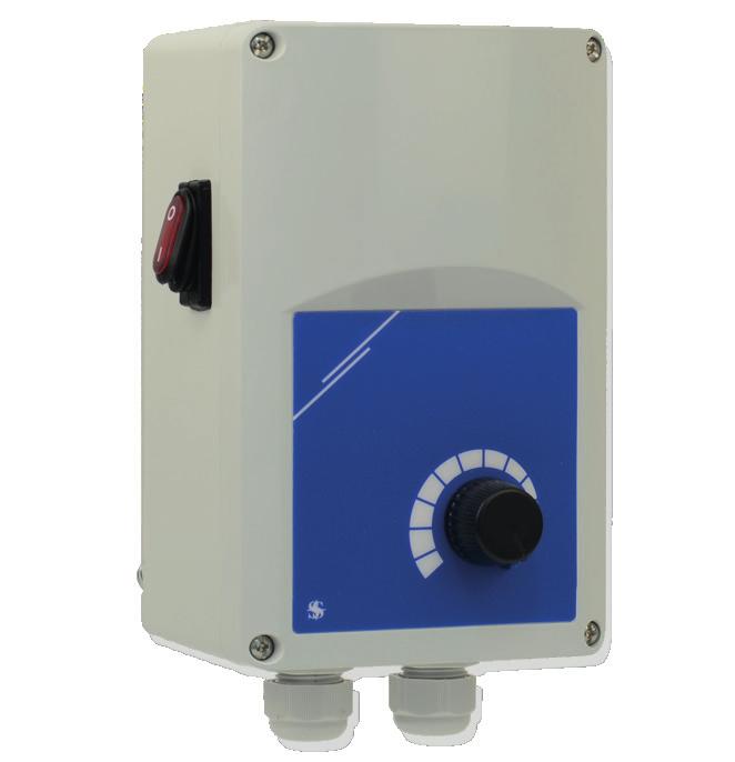 Wentylatory dachowe Akcesoria elektryczne STL - regulatory tyrystorowe (bezstopniowe) S Regulator prędkości obrotowej (speed controller) S TL 5 TL Oddzielny przycisk wyłącznika podświetlany diodą