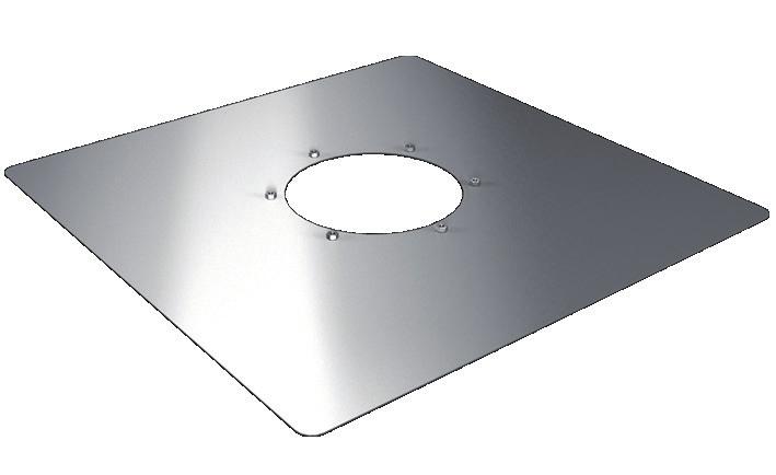 t Wentylatory dachowe Akcesoria mechaniczne AP - płyta adaptacyjna Wykonana z ocynkowanej blachy stalowej, z zamocowanymi nakrętkami śrubowymi.