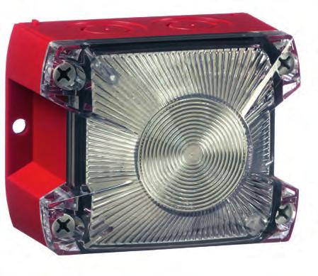 PRODUCTS TECHNOLOGIA SYGNALIZACYJNA Seria PYRA PY X-S-05 Światło błyskowe 5 J (44 cd), 60 błysków na minutę Przyłącze Proste przyłącze elektryczne na spodzie obudowy.
