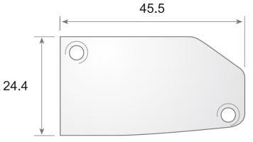 PU-L40 PU-L407 lampy LED LED light canopy profile Zaœlepka profila lampy Light canopy end cap Wykonana z twardego PCV.