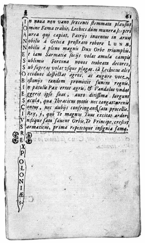 3 pav. Vėliavos figūros tekstas iš Ignaco Krzyżkiewicziaus veikalo Attica Musa lenkiškų aukso skeptrų 42.