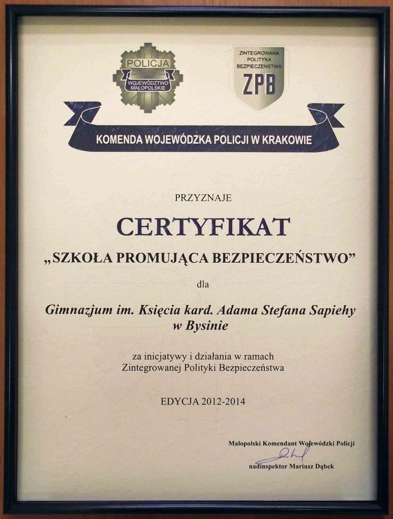 bezpieczeństwo" w ramach projektu