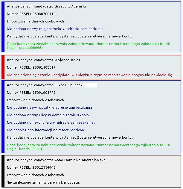 Etapy prac niekompletne w stopniu uniemożliwiającym kontynuowanie rekrutacji.