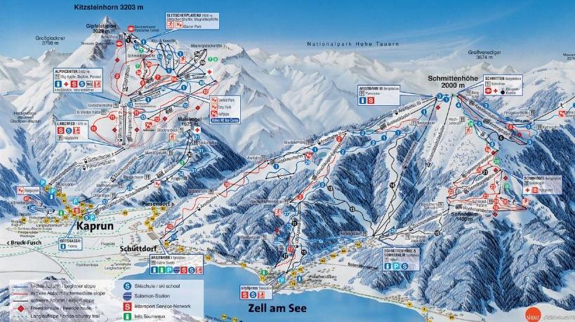 Hintertux Lodowiec = gwarancja śniegu 60 km stoków narciarskich, 14 km tras niebieskich idealnych dla początkujących i średniozaawansowanych, 28 km tras czerwonych przeznaczonych dla