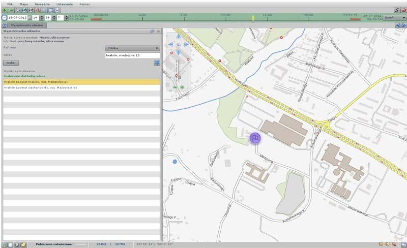 Istnieje możliwość szczegółowego wyszukiwania adresu.