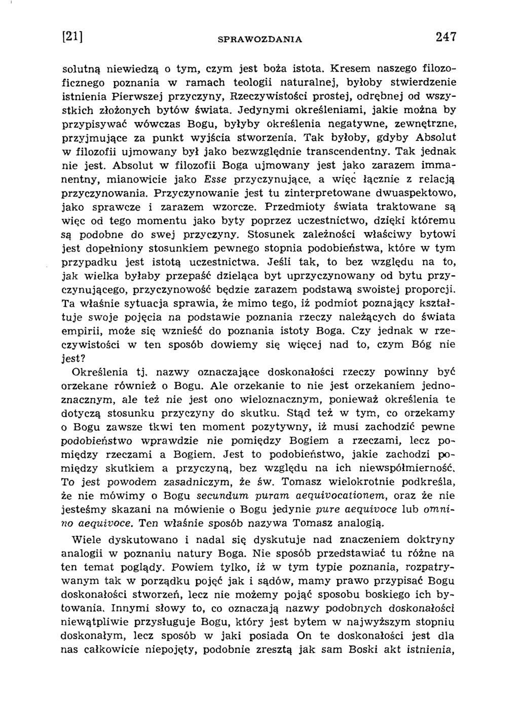 solutną niew iedzą o tym, czym jest boża istota.