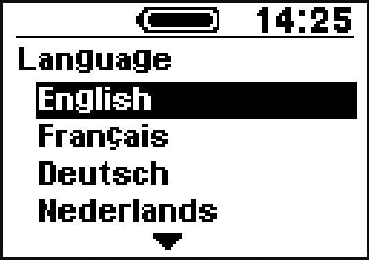 Naciśnięcie przycisku X na przełączniku wspomagania powoduje ustawienie zaznaczonej pozycji i powrót do ekranu menu ustawień. Przerzutka Language (Język) Konfigurowanie ustawień języka. 1.