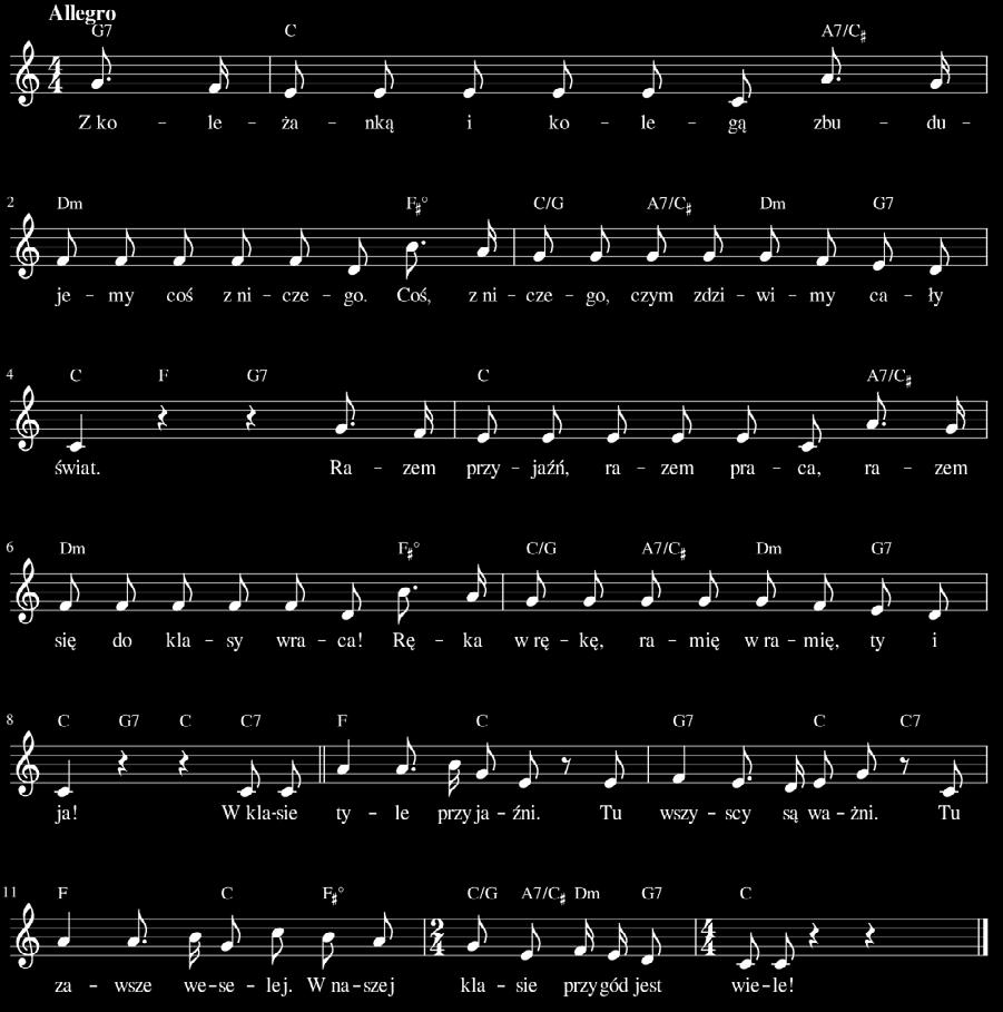P a ź d z i e r n i k w trzeciej klasie muzyka: Mariusz