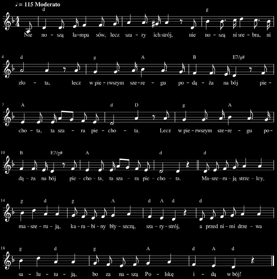 L i s t o p a d szara piechota muzyka i