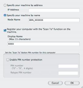 Instalowanie sterownika i oprogramowania Macintosh Wprowadź nazwę swojego Macintosh w Display Name (Wyś wietlana nazwa) do 15 znaków długości i kliknij Start Here OSX. Przejdź do 9.