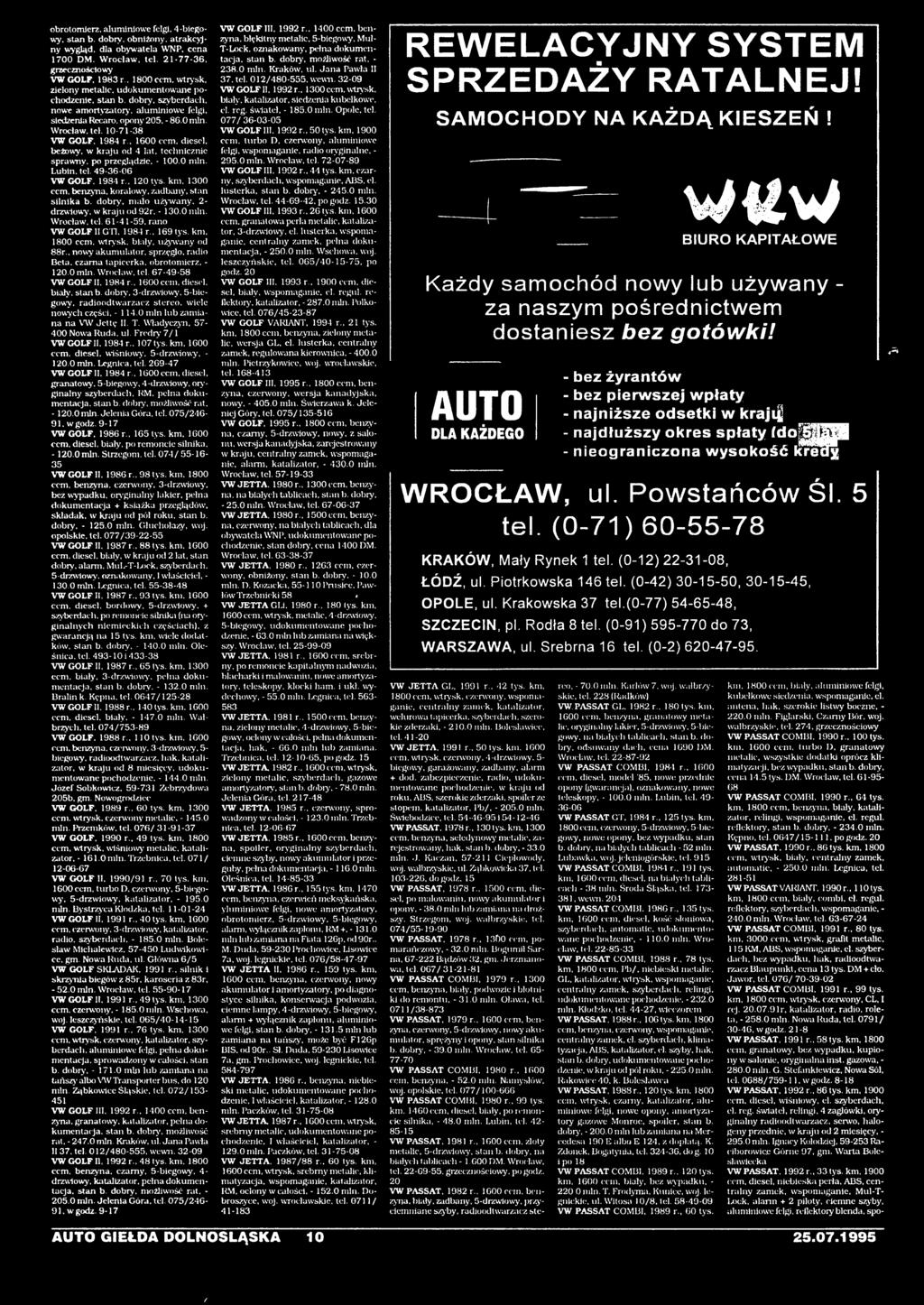 1600 ccm, diesel, na białych tablicach - 38 min. Środa Śląska, tel. 173-381. wewn. 4 VW PASSAT COMBI. 1986 r., 135 tys.