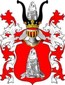 Copyright 2013 by Werner Zurek. Bildquellen: (GNU Wikipedia). Die adlige polnische Familie Dąb (Czelechy, Dub, Ehler, Żelechy)rowski, Wappen Jastrzębiec.