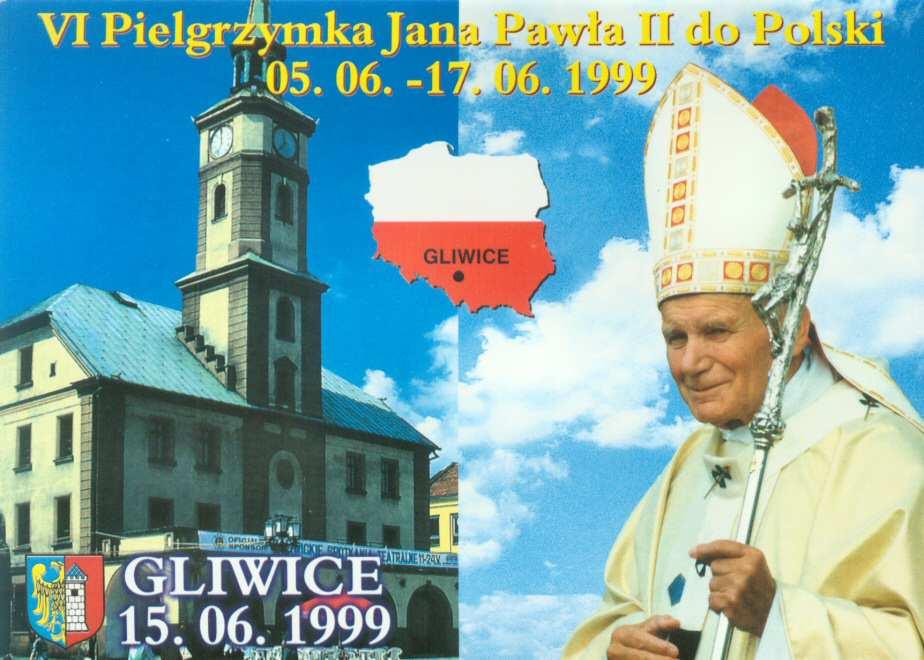 Bix-01 1999 Bix-01r 1999 widokówka CRUX. (0-32) 252-46-51. VI Pielgrzymka Jana Pawła II do Polski.