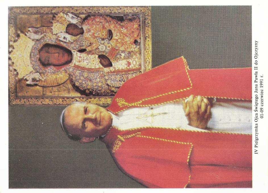Nnx-05 1991 Nnx-06 1991 widokówka wydawca nieznany. IV Pielgrzymka Ojca Świętego Jana Pawła II do Ojczyzny. 1-09. czerwiec 1991 r.