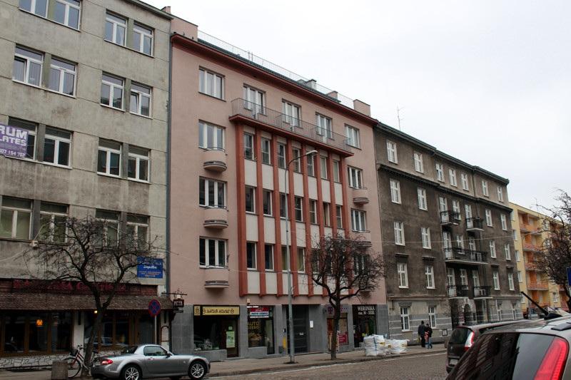 Elewacja frontowa kamienicy przy ul.