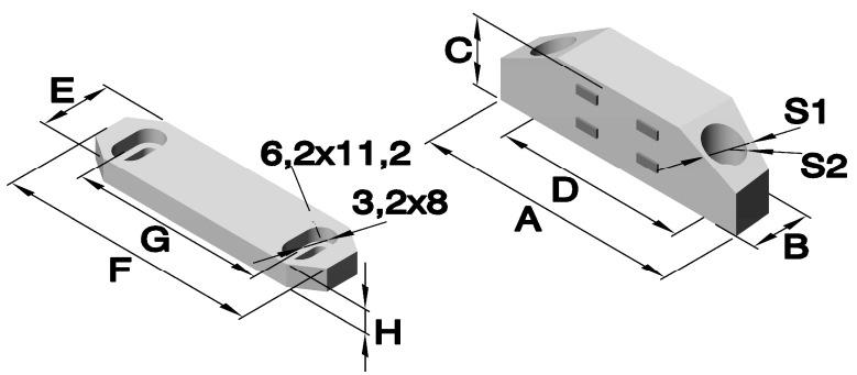 H-3 Art.Nr. 6470.05 i adapter współpracujący A B C D E F G H S1 S2 6470.05.02.02 biały 58 12 15,2 42 15,5 57 42 5 3,2x6 8,1 4 6470.05.03.03 biały 63 13 15,2 45 16,5 62 44,7 6 3,2x6 8,1 6 Art.Nr. 6470.06 i adapter współpracujący pracujący temp.