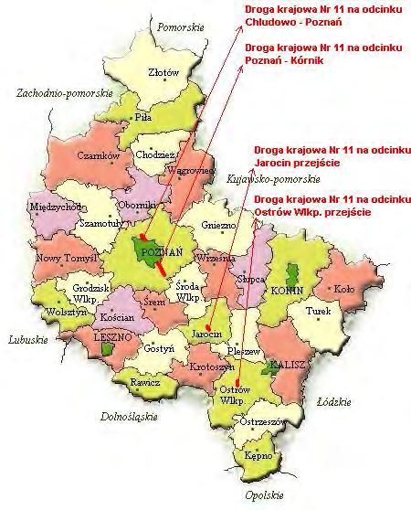 wielkopolskie jest drugie pod względem powierzchni w kraju i trzecie pod względem liczby ludności. Na rys.