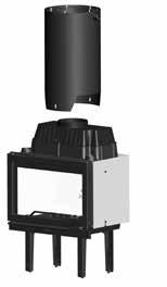 ollocare lo scambiatore acqua () sulla parte superiore dell inserto per collegarlo a due punti di fumo ().