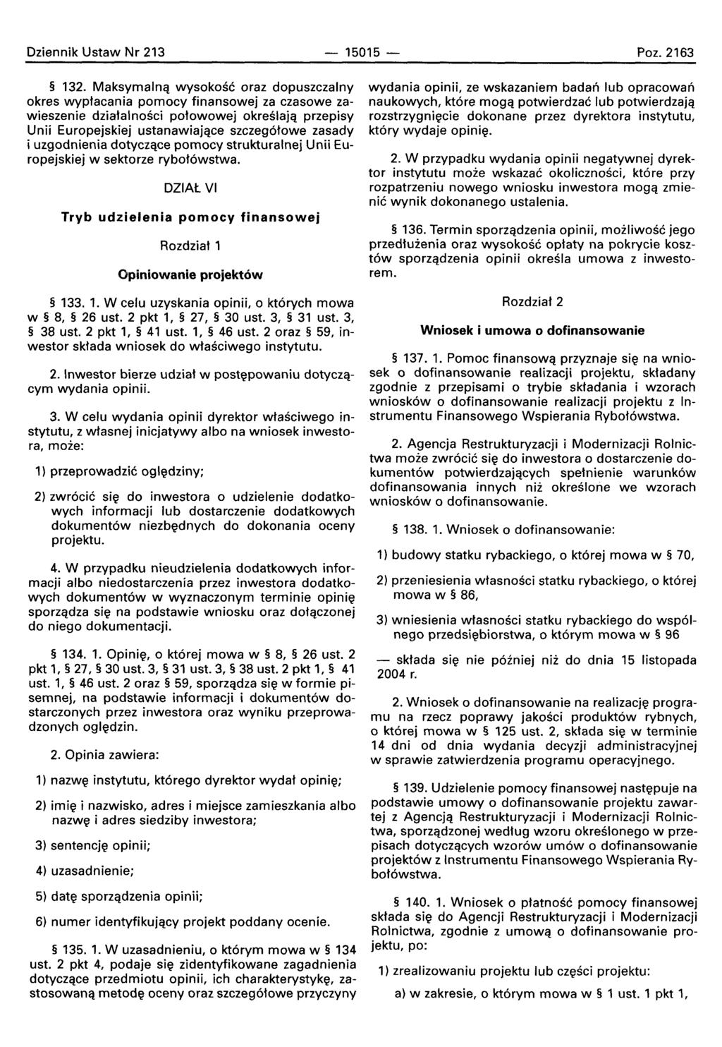 Dziennik Ustaw Nr 213-15015 - Poz. 2163 132.
