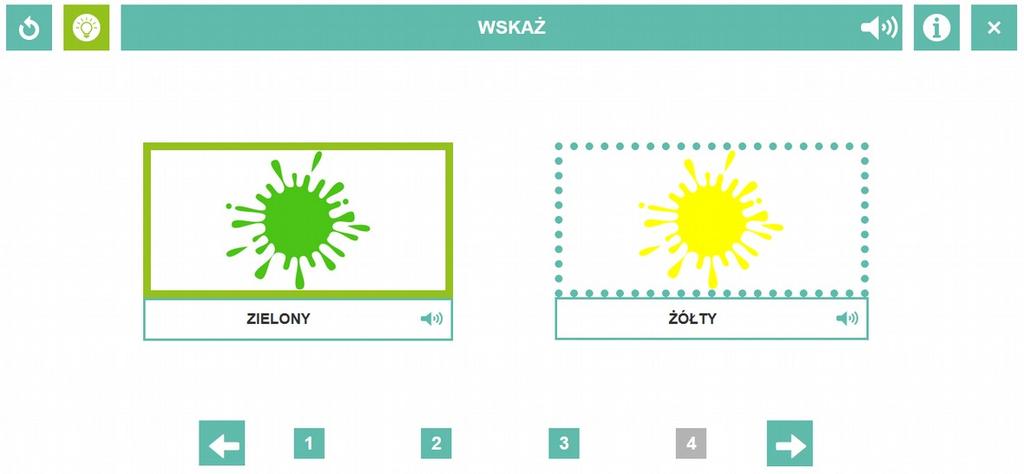 Rysunek 1.6 Działanie poszczególnych przycisków opcji przedstawiono w poniższej tabeli. Ikona Funkcja Odtwarza od początku aktualnie wykonywany przykład.