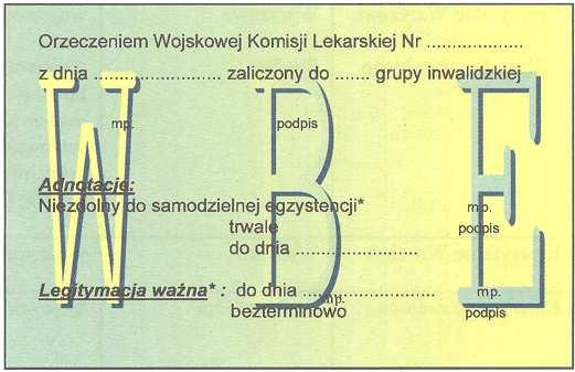 . ; poniŝej LEGITYMACJA EMERYTA RENCISTY POLICYJNEGO ; poniŝej stopień wojskowy ; poniŝej imię i nazwisko oraz miejsce na pieczęć mp.