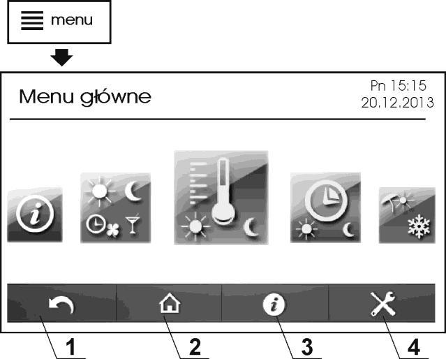 7.4 Poziomy menu W regulatorze zastosowano dwa zasadnicze poziomy menu: - menu główne dla użytkownika, - menu serwisowe dla instalatora. 7.