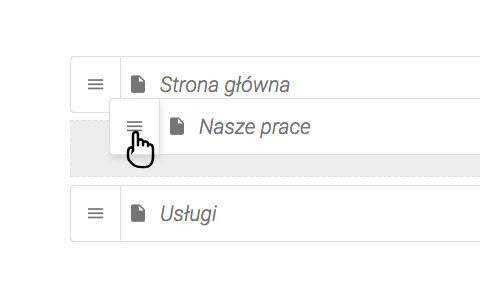 Główne moduły Drzewo strony Drzewo strony jest sercem systemu, które wizualnie reprezentuje hierarchię