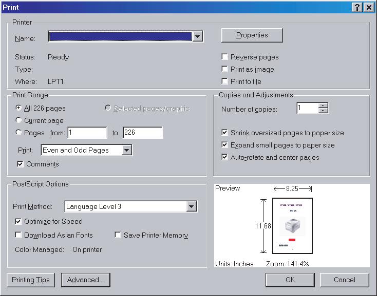 Korzystanie z informacji w formie elektronicznej Ta instrukcja jest przeznaczona do czytania na ekranie przy użyciu programu Adobe Acrobat Reader.