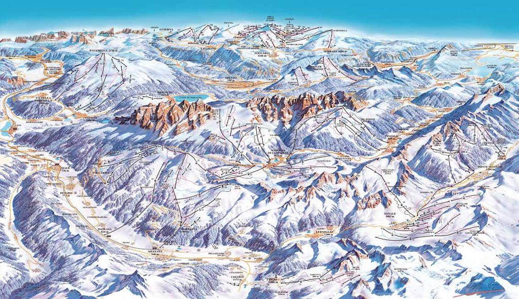 F R E E Madonna di Campiglio Pinzolo Folgarida - Marilleva Pejo Pontedilegno - Tonale Andalo - Fai della Paganella Monte Bondone Alpe Cimbra - Folgaria - Lavarone Lodging + Superskirama ski pass: