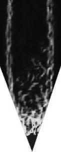 3,50-3,55 s, f) 4,0-4,05 s, g) 4,50-4,55 s, h) 5,0-5,55 s (wypływ grawitacyjny) Fig. 7.