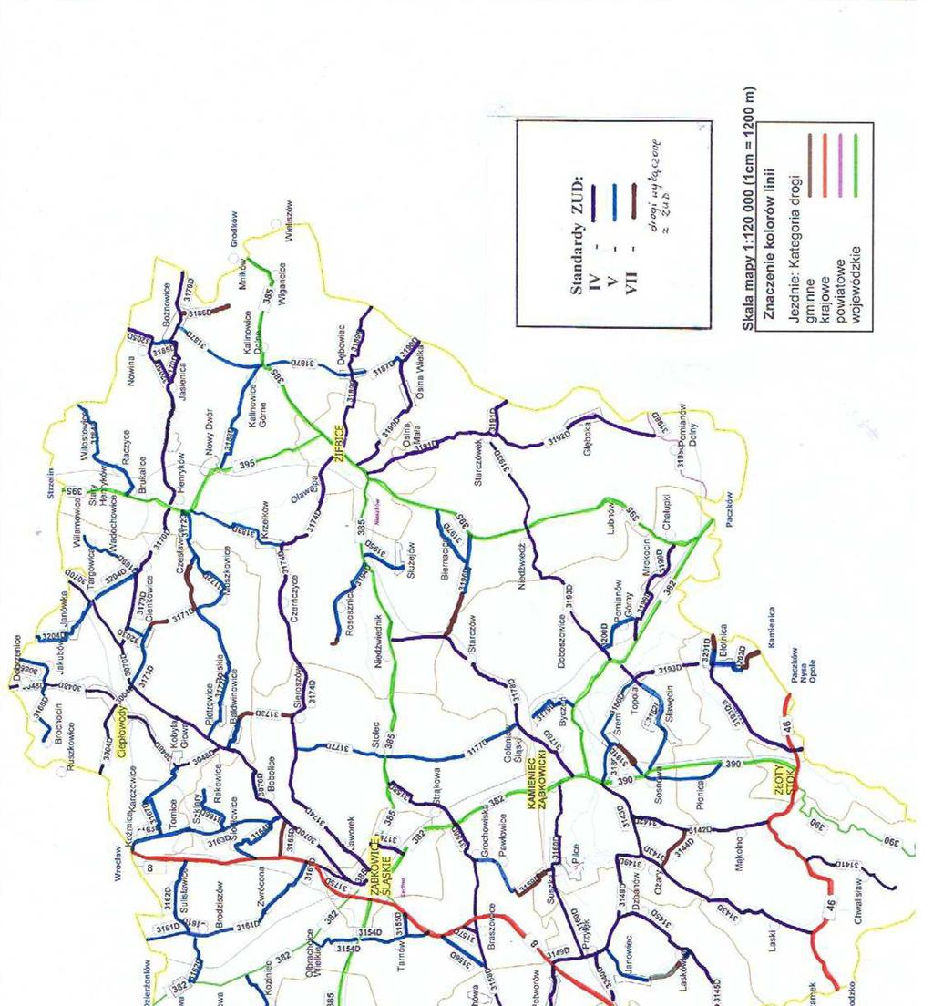 9. Mapa dróg powiatowych na