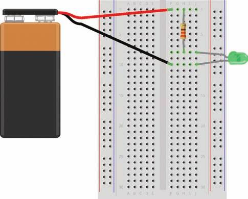 PROJEKT 9. TWÓJ PIERWSZY OBWÓD WYKONANY NA PŁYTCE PROTOTYPOWEJ Wykonaj swój pierwszy obwód na płytce prototypowej!