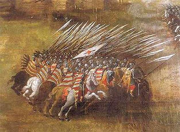 10 Patriotycznie (szarża husarii w bitwie pod Kłuszynem fragment obrazu) Hetman w tym czasie stał na wzgórzu nieopodal i wydawał stosowne rozkazy.
