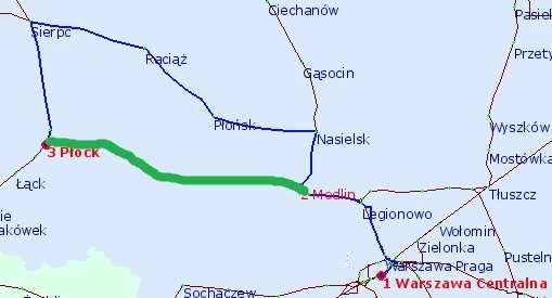 Warszawa Modlin Płock 170km