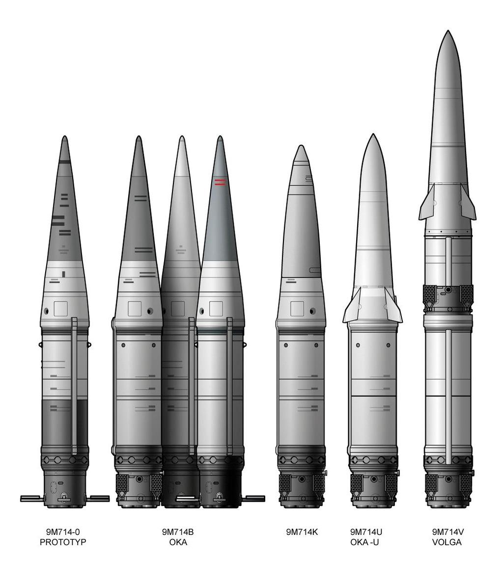Pochodzenie pocisków SS-26 Iskander 9M714V z głowicą atomową (9N63) maksymalny zasięg rakiety 480 km; 9M714F z