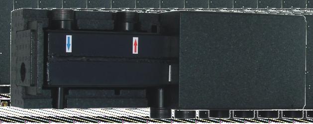 System do mocy 110kW Rozdzielacz centralnego ogrzewania C 100 - DN 32 Dwukomorowy stalowy rozdzielacz C 100, 2, 3, 4,5 lub 6 obwodowy DN 32 został stworzony w celu ułatwienia montażu grup pompowych